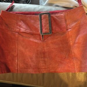 Vintage suade mini skirt